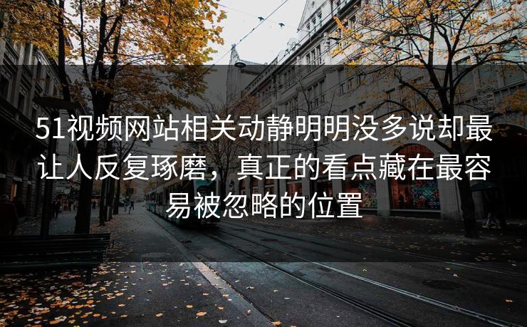51视频网站相关动静明明没多说却最让人反复琢磨，真正的看点藏在最容易被忽略的位置